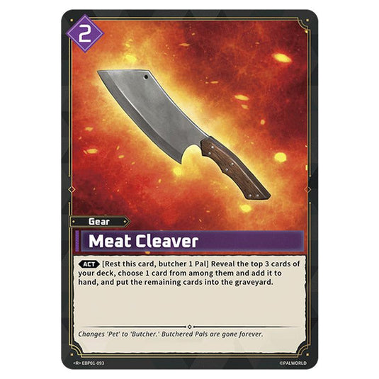 Meat Cleaver  card from the Palworld set Dawn of Palpagos