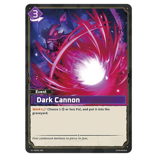Dark Cannon  card from the Palworld set Dawn of Palpagos