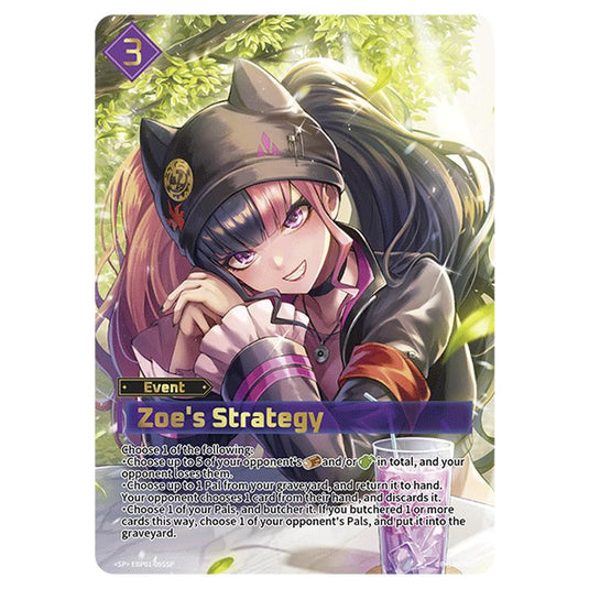 Zoe's Strategy  card from the Palworld set Dawn of Palpagos