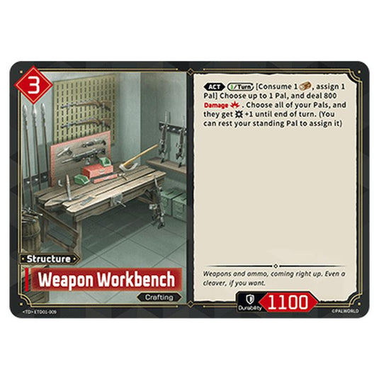 Weapon Workbench  card from the Palworld set Dawn of Palpagos