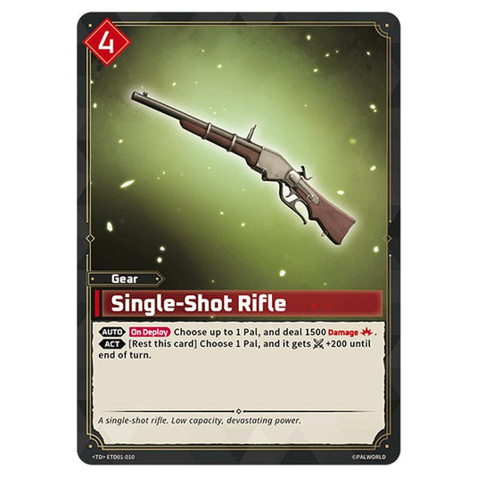 Single-Shot Rifle  card from the Palworld set Dawn of Palpagos