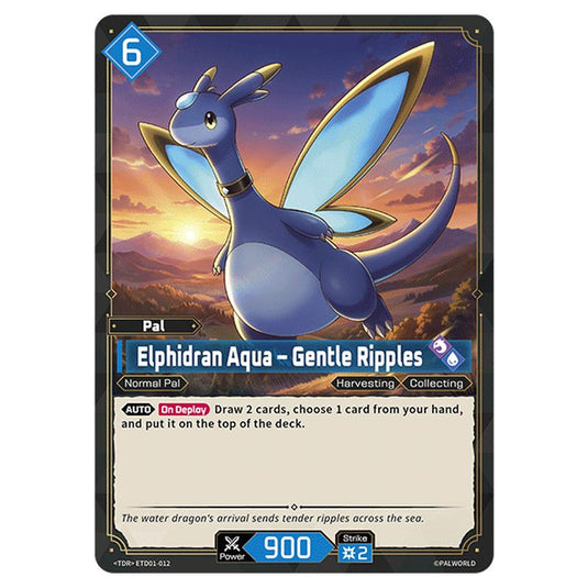Elphidran Aqua – Gentle Ripples  card from the Palworld set Dawn of Palpagos