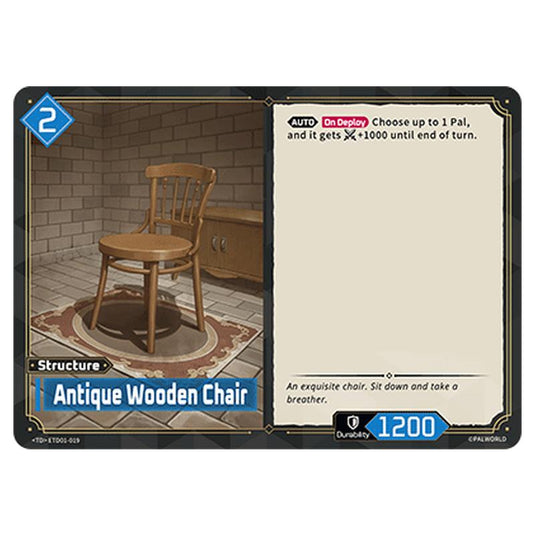 Antique Wooden Chair  card from the Palworld set Dawn of Palpagos