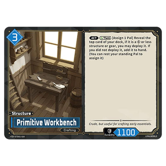 Primitive Workbench  card from the Palworld set Dawn of Palpagos