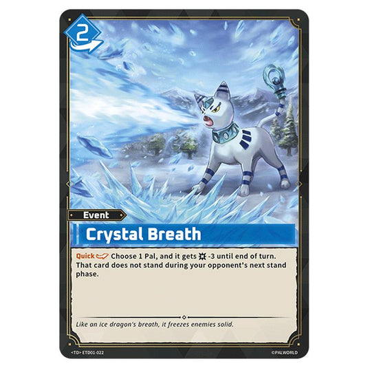 Crystal Breath  card from the Palworld set Dawn of Palpagos