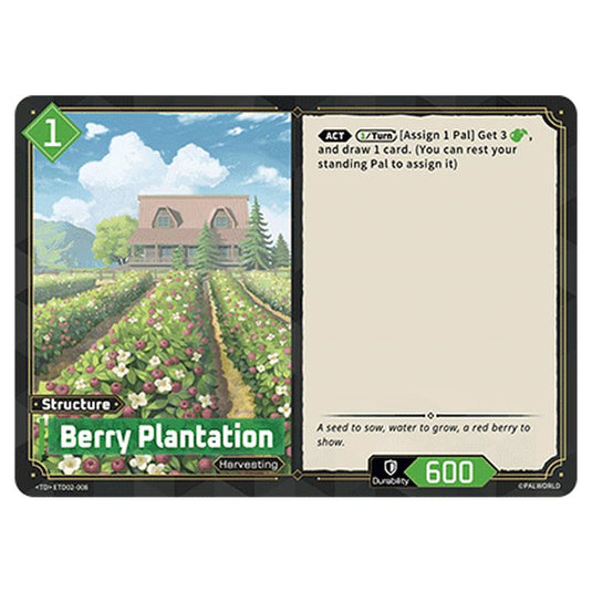 Berry Plantation  card from the Palworld set Dawn of Palpagos