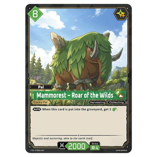 Mammorest – Roar of the Wilds  card from the Palworld set Dawn of Palpagos