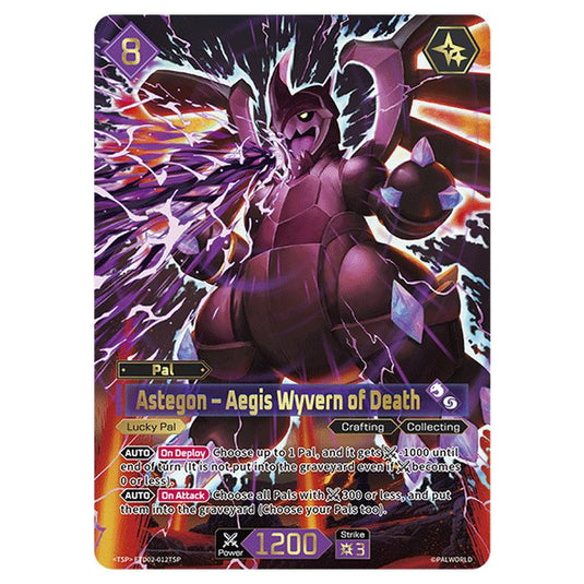 Astegon – Aegis Wyvern of Death  card from the Palworld set Dawn of Palpagos