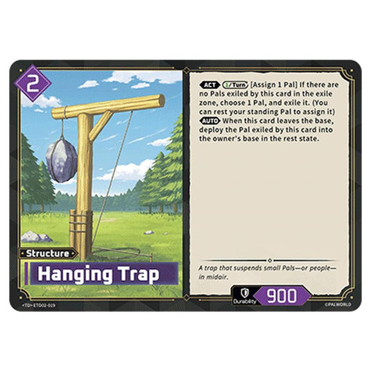Hanging Trap  card from the Palworld set Dawn of Palpagos