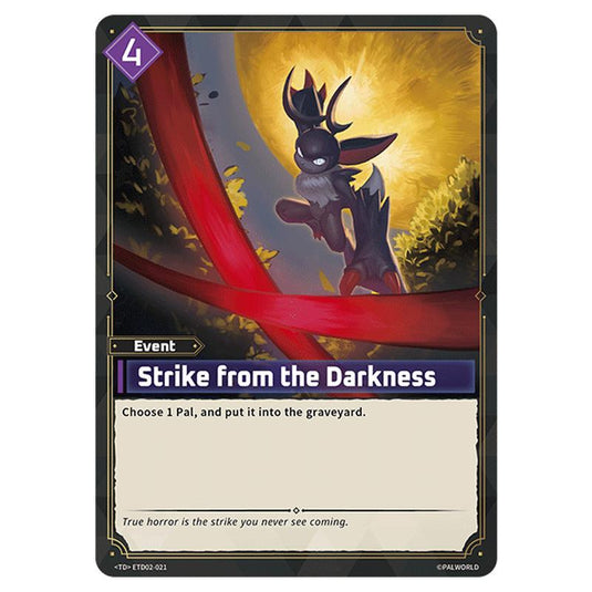 Strike from the Darkness  card from the Palworld set Dawn of Palpagos