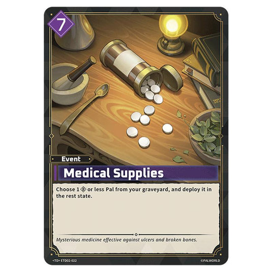 Medical Supplies  card from the Palworld set Dawn of Palpagos