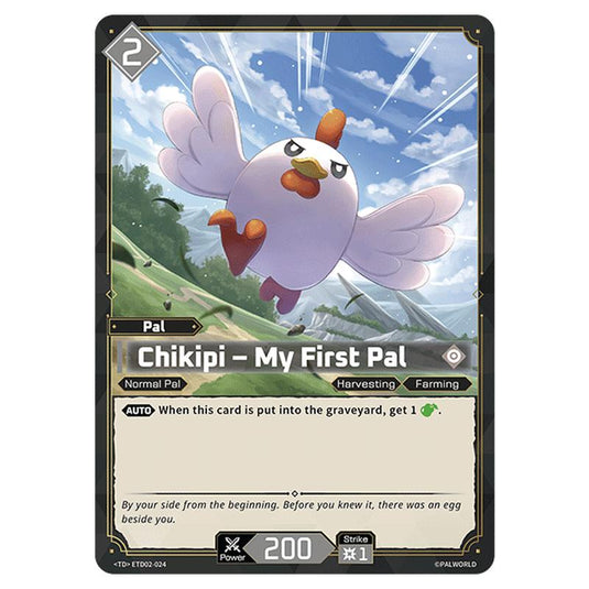Chikipi – My First Pal  card from the Palworld set Dawn of Palpagos