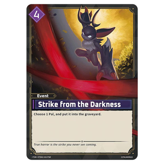 Strike from the Darkness  card from the Palworld set Dawn of Palpagos