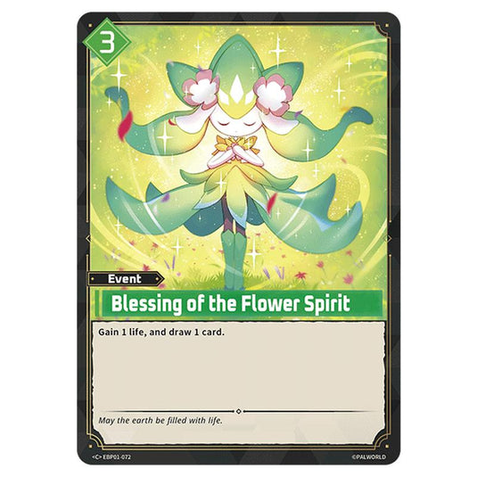 Blessing of the Flower Spirit  card from the Palworld set Dawn of Palpagos