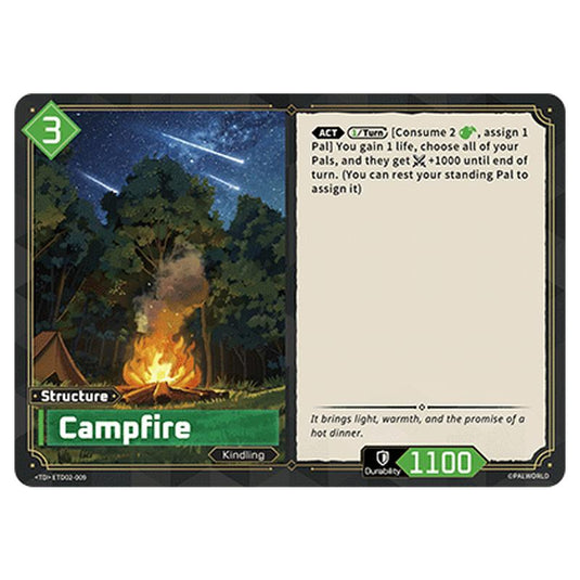 Campfire  card from the Palworld set Dawn of Palpagos