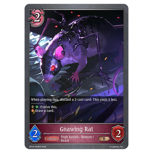 Gnawing Rat BP18-090EN card from the Shadowverse: Evolve set Neometropolis