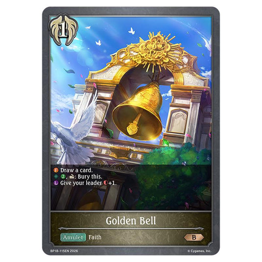 Golden Bell BP18-115EN card from the Shadowverse: Evolve set Neometropolis