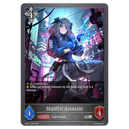 Stunfist Assassin BP18-121EN card from the Shadowverse: Evolve set Neometropolis