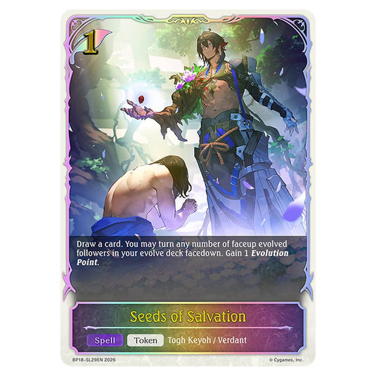 Seeds of Salvation BP18-SL29EN card from the Shadowverse: Evolve set Neometropolis