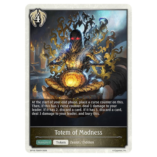 Totem of Madness BP18-T09EN card from the Shadowverse: Evolve set Neometropolis