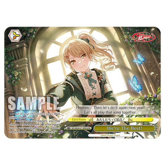 We’re The Best! BD/WE49-E11BDR card from the Weiss Schwarz set BanG Dream! 10th Anniversary!