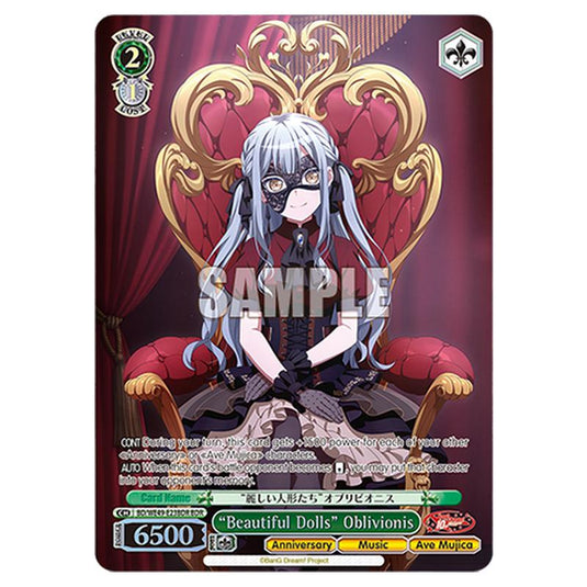 “Beautiful Dolls” Oblivionis BD/WE49-E23BDR card from the Weiss Schwarz set BanG Dream! 10th Anniversary!