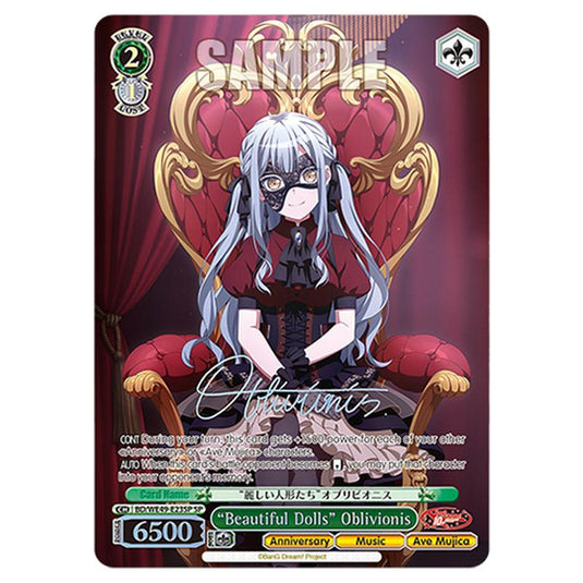“Beautiful Dolls” Oblivionis BD/WE49-E23SP card from the Weiss Schwarz set BanG Dream! 10th Anniversary!