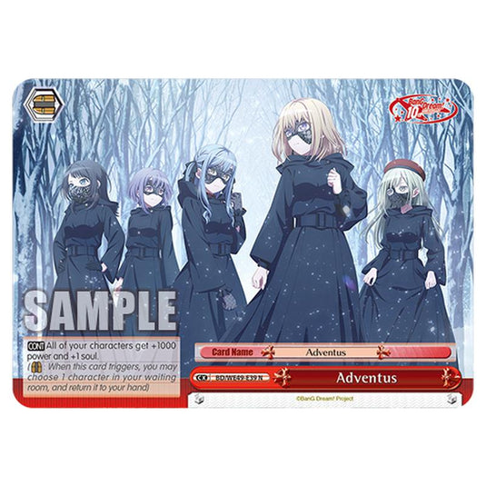 Adventus BD/WE49-E39 card from the Weiss Schwarz set BanG Dream! 10th Anniversary!