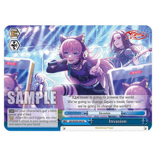 Invasion BD/WE49-E60 card from the Weiss Schwarz set BanG Dream! 10th Anniversary!