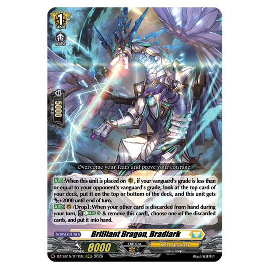 Brilliant Dragon, Bradiark DZ-SS15/017EN card from the Cardfight!! Vanguard set The Legendary Vanguards