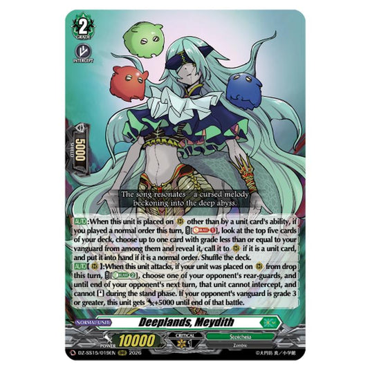 Deeplands, Meydith DZ-SS15/019EN card from the Cardfight!! Vanguard set The Legendary Vanguards
