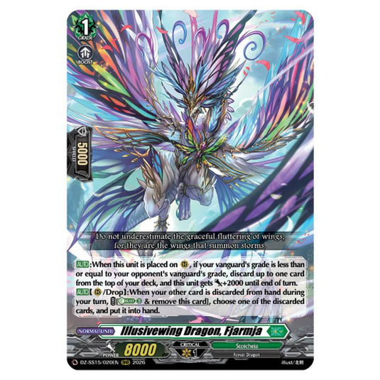 Illusivewing Dragon, Fjarmja DZ-SS15/020EN card from the Cardfight!! Vanguard set The Legendary Vanguards