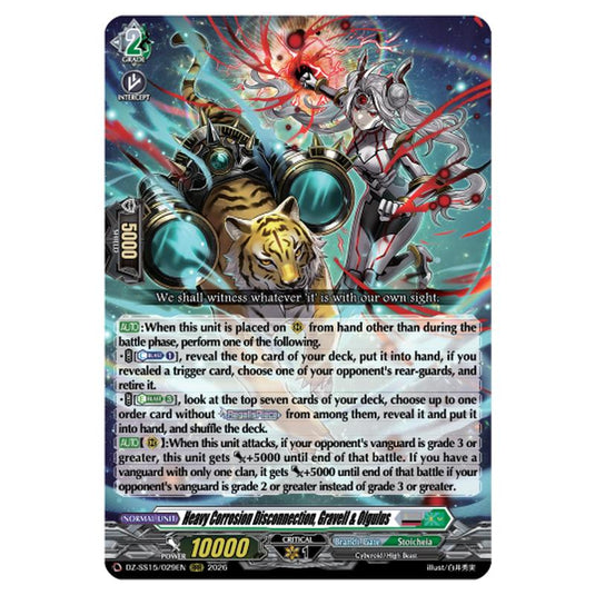 Heavy Corrosion Disconnection, Gravell & Olgulus DZ-SS15/029EN card from the Cardfight!! Vanguard set The Legendary Vanguards