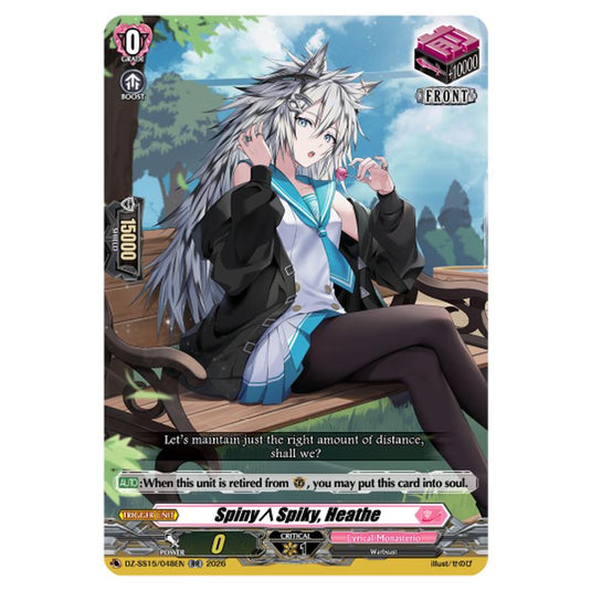 Spiny∧Spiky, Heathe DZ-SS15/048EN card from the Cardfight!! Vanguard set The Legendary Vanguards