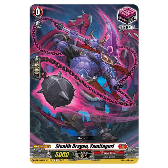 Stealth Dragon, Yamitaguri DZ-SS15/051EN card from the Cardfight!! Vanguard set The Legendary Vanguards