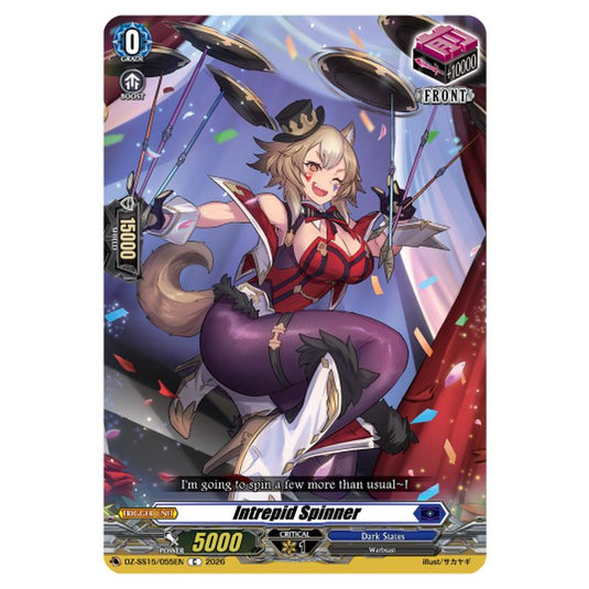Intrepid Spinner DZ-SS15/055EN card from the Cardfight!! Vanguard set The Legendary Vanguards