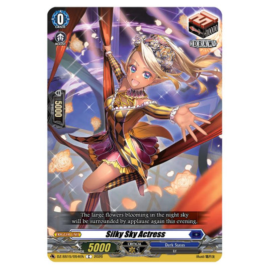 Silky Sky Actress DZ-SS15/054EN card from the Cardfight!! Vanguard set The Legendary Vanguards