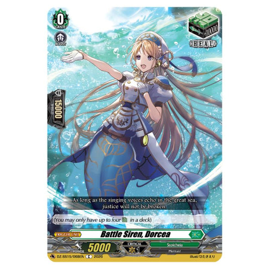 Battle Siren, Dorcea DZ-SS15/068EN card from the Cardfight!! Vanguard set The Legendary Vanguards