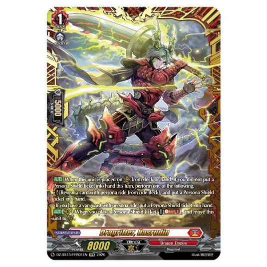 Dragritter, Nasrudin DZ-SS15/FFR01EN card from the Cardfight!! Vanguard set The Legendary Vanguards