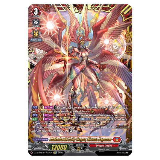 Chakrabarthi Deity Dragon, Nirvana Bagarvan DZ-SS15/FFR02EN card from the Cardfight!! Vanguard set The Legendary Vanguards