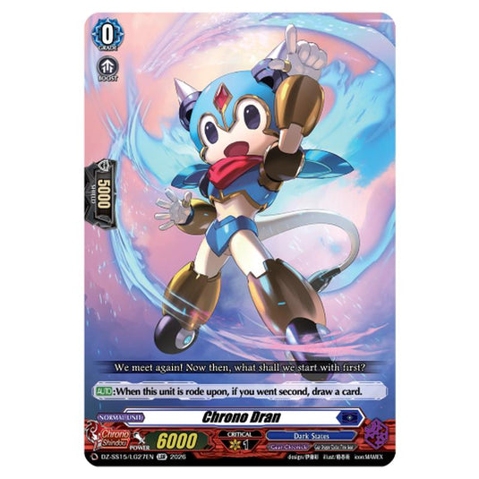 Chrono Dran DZ-SS15/LG27EN card from the Cardfight!! Vanguard set The Legendary Vanguards