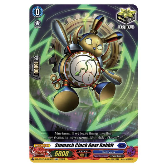 Stomach Clock Gear Rabbit DZ-SS15/LG29EN card from the Cardfight!! Vanguard set The Legendary Vanguards