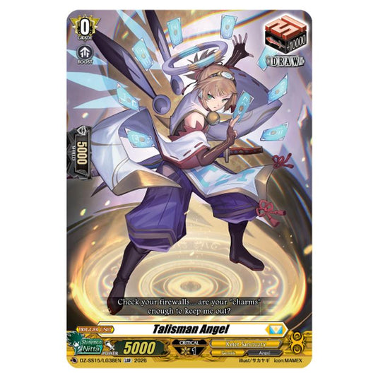 Talisman Angel DZ-SS15/LG38EN card from the Cardfight!! Vanguard set The Legendary Vanguards