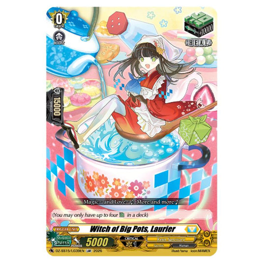 Witch of Big Pots, Laurier DZ-SS15/LG39EN card from the Cardfight!! Vanguard set The Legendary Vanguards