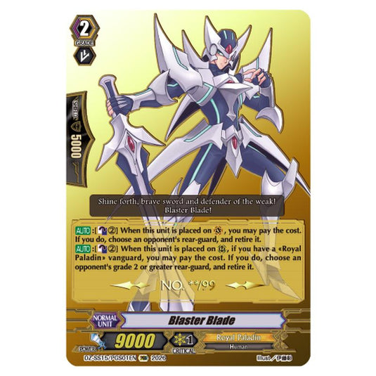 Blaster Blade DZ-SS15/PGS01EN card from the Cardfight!! Vanguard set The Legendary Vanguards