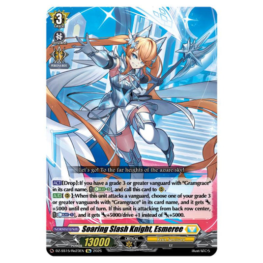Soaring Slash Knight, Esmeree DZ-SS15/Re23EN card from the Cardfight!! Vanguard set The Legendary Vanguards