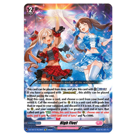High Five! DZ-SS15/Re38EN card from the Cardfight!! Vanguard set The Legendary Vanguards