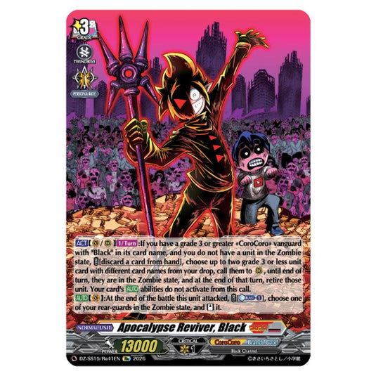 Apocalypse Reviver, Black DZ-SS15/Re41EN card from the Cardfight!! Vanguard set The Legendary Vanguards