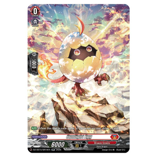 Sunlight Egg DZ-SS15/SR10EN card from the Cardfight!! Vanguard set The Legendary Vanguards