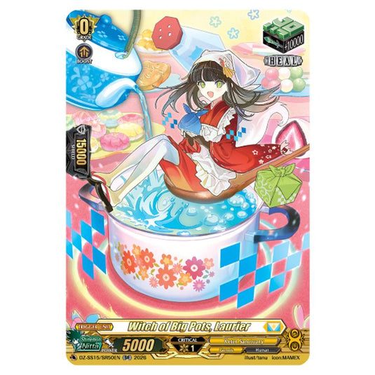 Witch of Big Pots, Laurier DZ-SS15/SR50EN card from the Cardfight!! Vanguard set The Legendary Vanguards